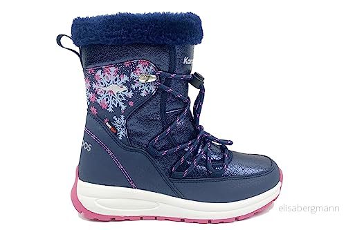 KangaROOS dam K pe Snooze RTX snöstövel, Dk Navy Daisy Pink, 38.5 EU 4099758239196