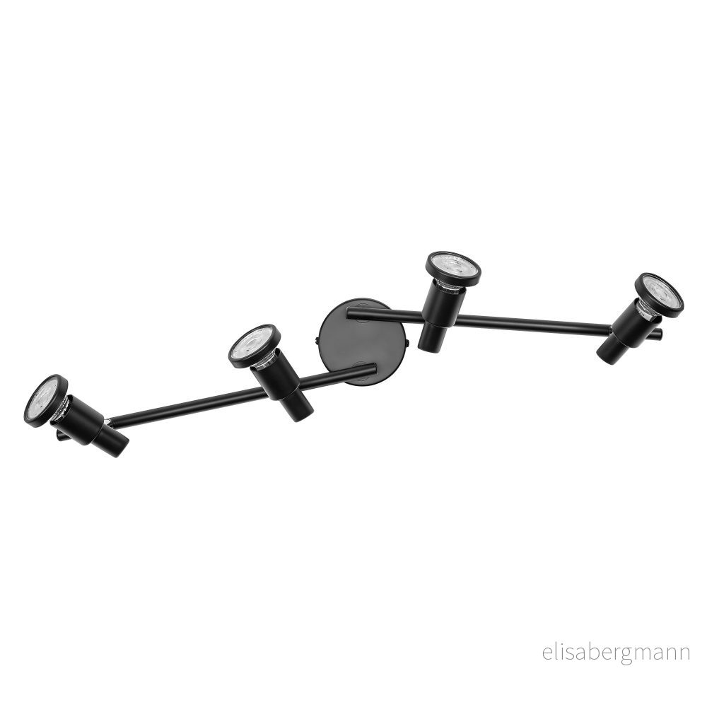 LEDVANCE LED spot 4X3.4W 927 GU10 BK LEDV, 13,6 W, svart 4058075828827
