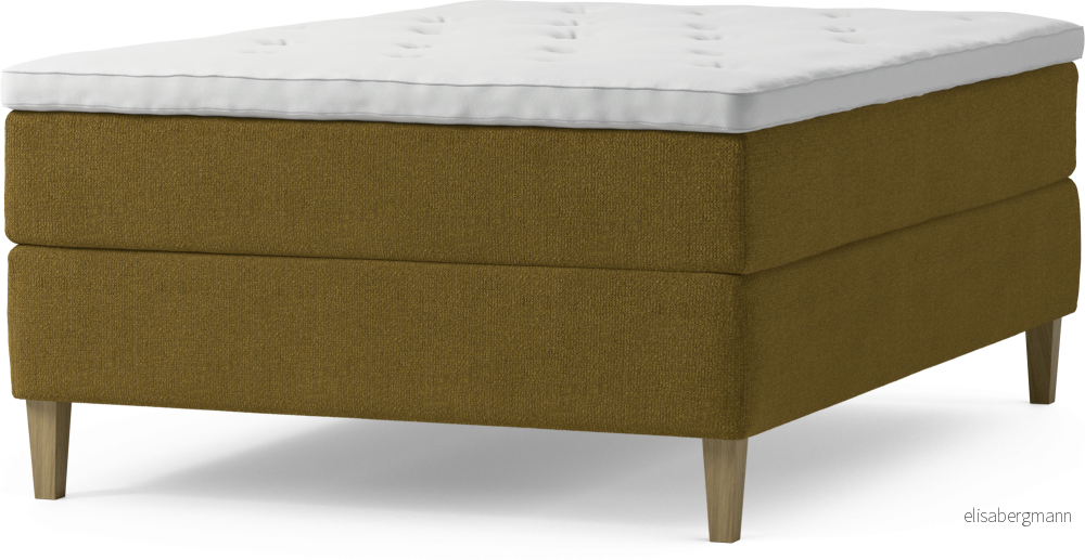 Delux Dream Kontinentalsäng, enkelsäng 140 cm med bäddmadrass och sängben LiXnb