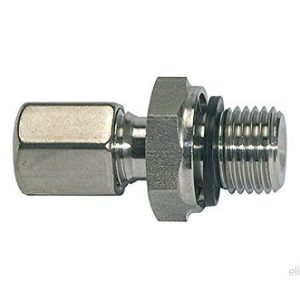 RIEGLER 112287 ES 29 ZW rak skruvskruv, G 1/4, rör ytter Ø 8, 1.4571, 1 st. 4047322127400
