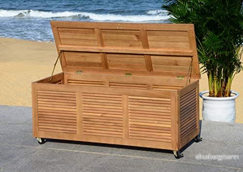 Safavieh Outdoor Storage Bench, Natural, One Size 195058885546