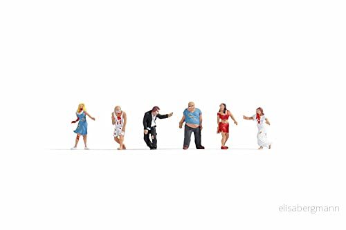 NOCH Figurset "Zombies", med 6 handmålade odöda för modelllandskap i skala 1:87 (H0), kreativt hantverk och dioramer 4007246158003