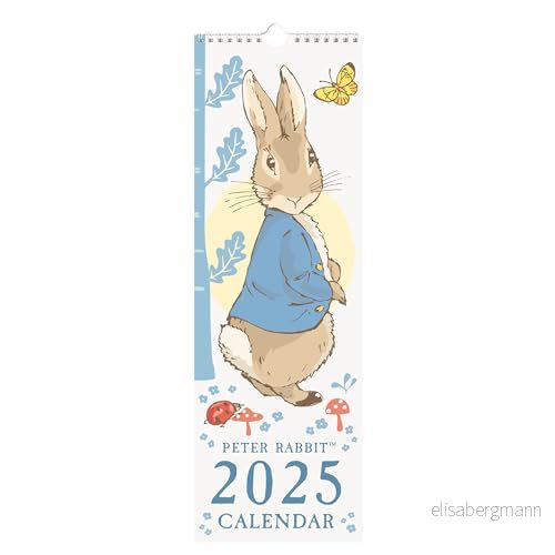 Peter Rabbit 2025 smal väggkalender 5051237101942
