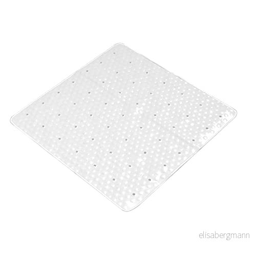 Gedy G Solid Halkfri dusch med sugkoppar, Mått: 53 x 53, hartsbadmatta, vit finish, FoU design, tillverkad i Italien, maskintvättbar matta, 2 års garanti, unik 8003341085370