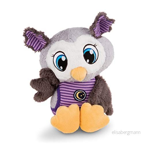 NICI Gosig djur sovmössa uggla Olafina 38 cm mjuk leksak för pojkar, flickor och spädbarn fluffig att somna Mysigt gosiga alla åldrar sömnhjälpare 43951 4012390439519