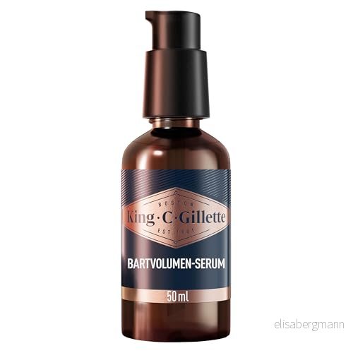 King C. Gillette Skäggvolym Serum för män, fylligare och tätare skägg på 14 dagar, med den karakteristiska doften av Gillette, 50 ml 8006540470374