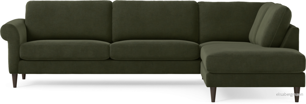Bridge 3-sits soffa med divan höger pu1HR