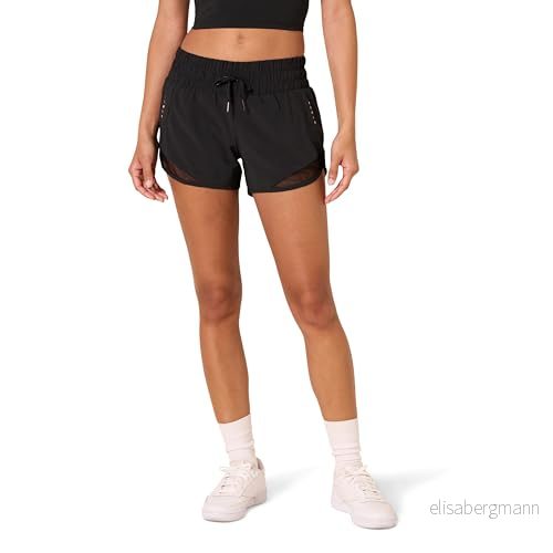 Amazon Essentials dam standard fit rynkad midjeband vävd löpning kort (tidigare Core 10), svart, 3X 191770662816