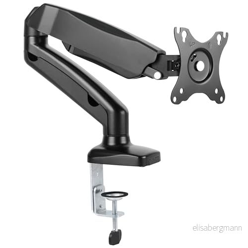 RICOO Bildskärmsbordskonsol helt rörlig TS9311 Gasfjäder Vridbar lutbar arm 360 roterbar för 13 27 tum skärm (upp till 5 kg, VESA 100x100) 4260201867864