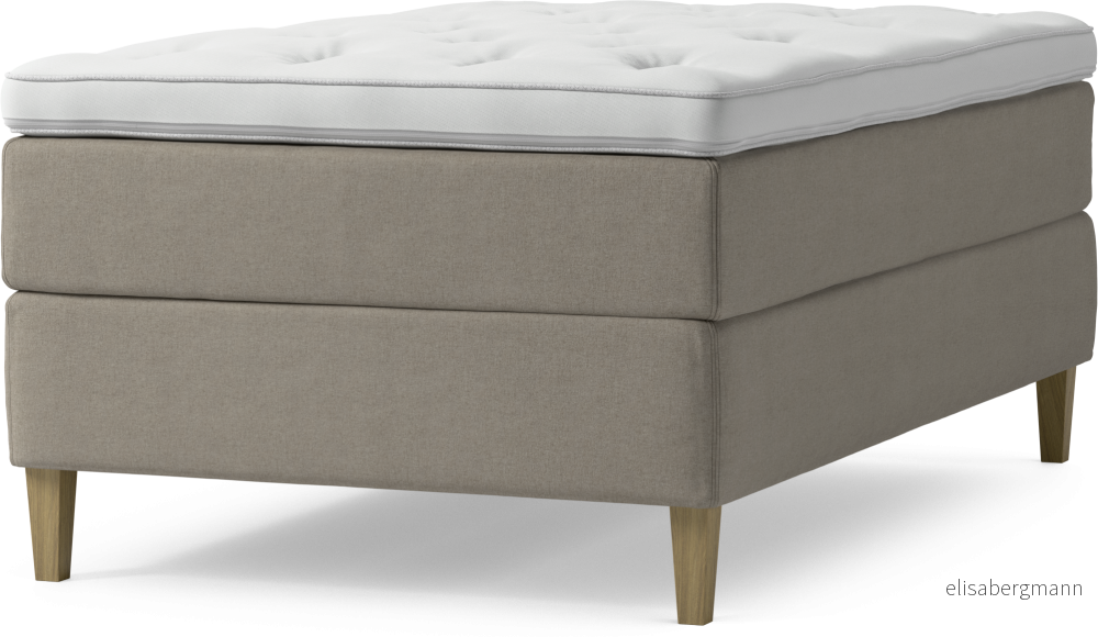 Delux Dream Kontinentalsäng, enkelsäng 120 cm med bäddmadrass och sängben nn2Hu