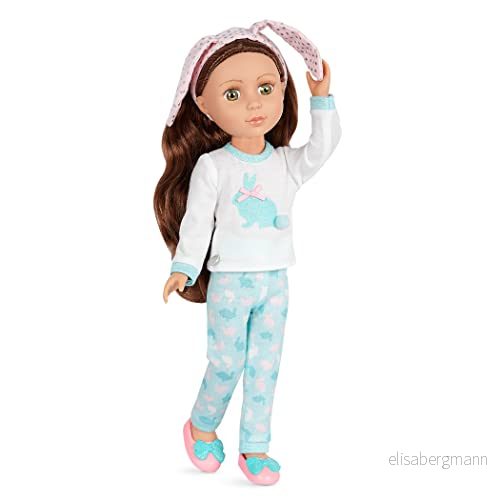 Glitter Girls docka Pixie rörlig 36 cm med pyjamas dockkläder, tillbehör och rödbrunt långt hår för styling leksak från 3 år (6 delar) 62243448216