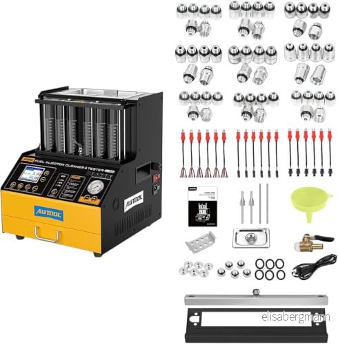 AUTOOL Automotive 6-cylindrig 220V GDI bränsleinsprutningsrengöringsmaskin, EFI bränsleinsprutningsrengöringssats, FSI bränsleinsprutningstestare och rengöringsmedel för alla bensin- bilmotorer sa 6972697788568