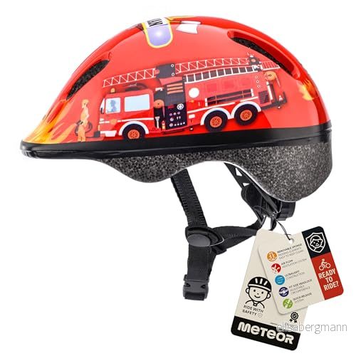 Justerbar och Säker Cykelhjälm för Barn Ventilerad, Lätt Hållbar Hjälm Perfekt Cykel, Sparkcykel Skateboard flickor pojkar METEOR 5900724052321