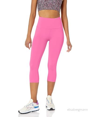 Amazon Essentials kvinnors aktiv skulptur hög midja capri leggings (finns i plusstorlek), Ljusrosa, L 195111306353