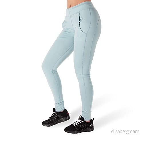 Gorilla Wear Vici byxor svart lätta joggingbyxor med logotyptryck bekväma för sport, vardag, fritid, träning, andas, av polyester, spandex 8720039459991