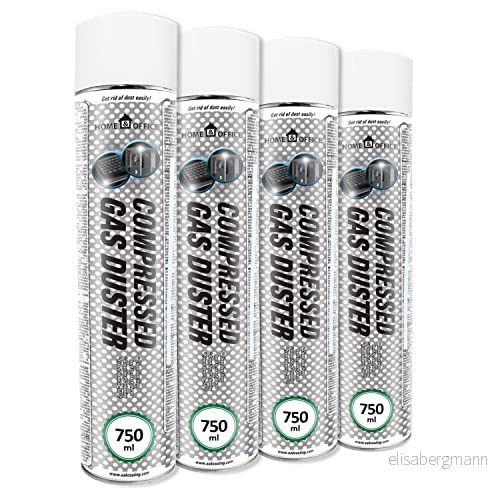 AABCOOLING 4x750 ml Home&Office Compressed Gas Duster Dammdammburk för dator, tangentbord och annan kontorsutrustning, tangentbordstvätt, tryckluftsburk, luftfläkt, PC spray, tryckluftspruta K2 5907678909862
