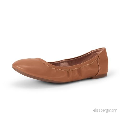 Amazon Essentials kvinnors Belice Slip On balett platt, kamel, 43 EU Bred 840809186235