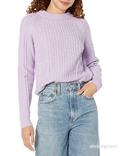 Amazon Essentials dam söm kabeltröja, pastelllila, Small 196433791766
