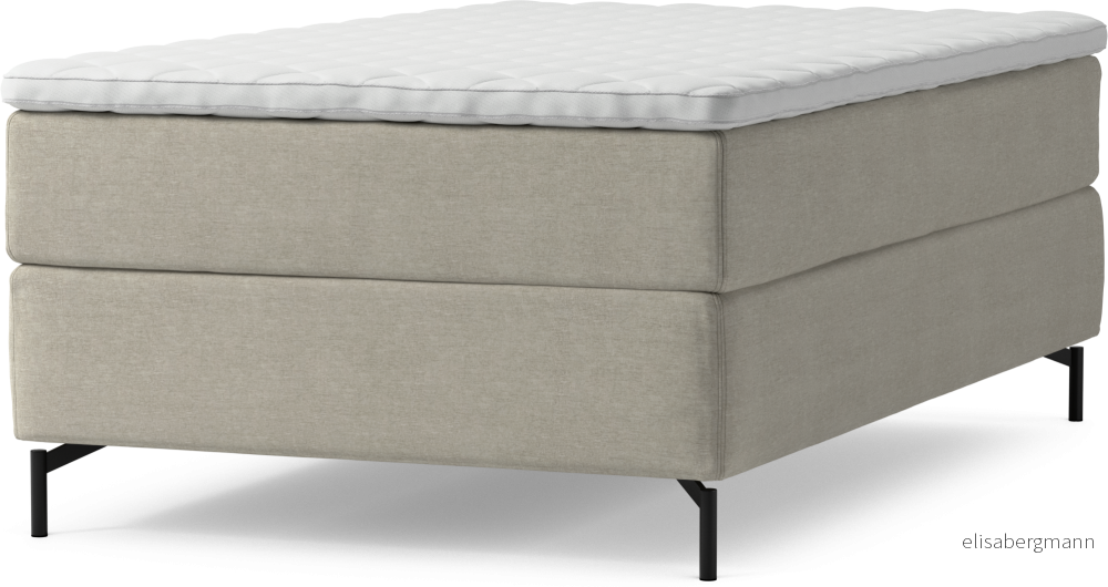 Delux Dream Kontinentalsäng, enkelsäng 120 cm med bäddmadrass och sängben PlQuA