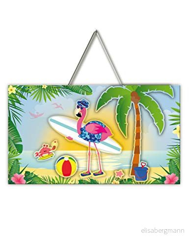 Folat Flamingo dörrskylt 47x27cm 8714572653497