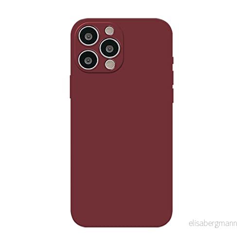 Fresnour Lämplig för iPhone 13 Pro 6,1 tums fodral, stötfångarskydd, transparent reptålig baksida (Claret) 713547470938