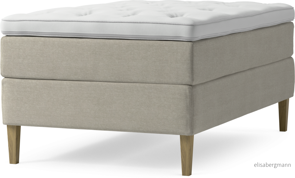 Delux Dream Kontinentalsäng, enkelsäng 120 cm med bäddmadrass och sängben eSRLj