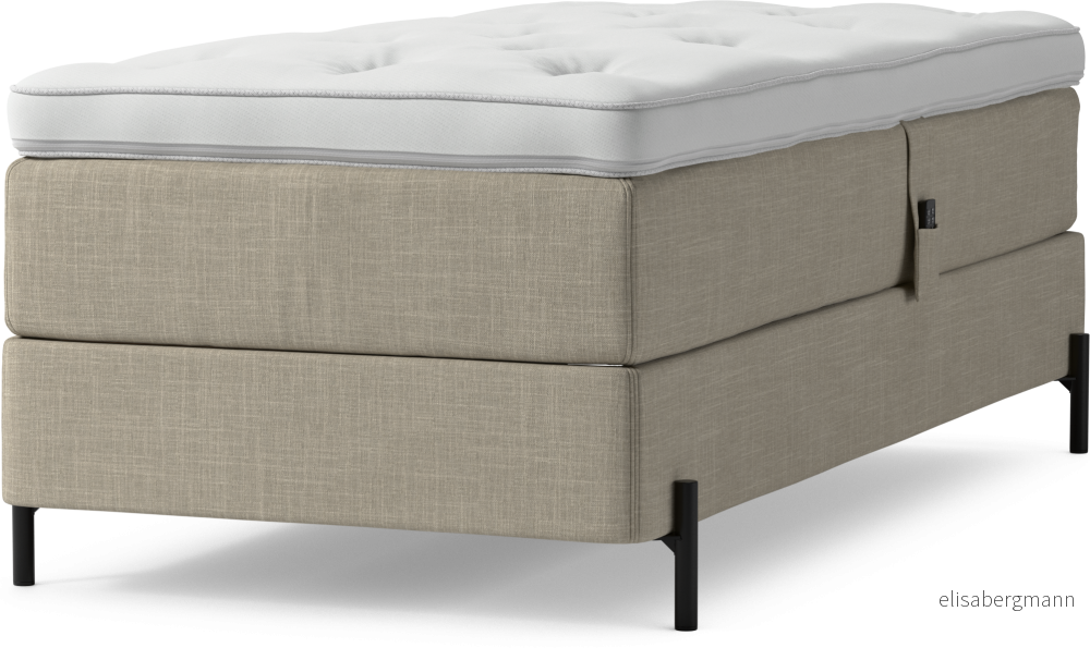 Delux Dream Ställbar säng, enkelsäng med bäddmadrass och sängben grJD6