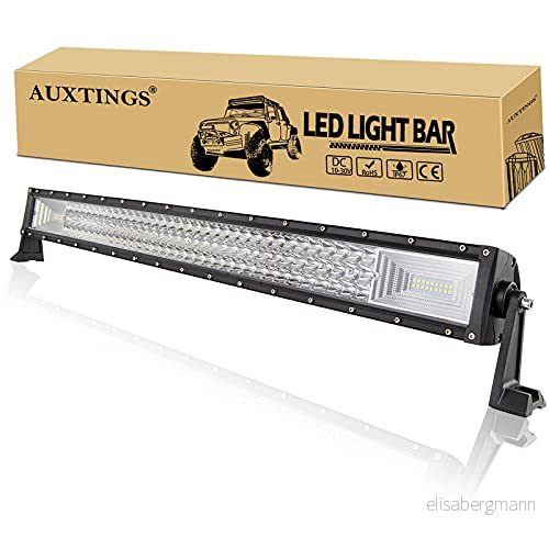 AUXTINGS 32 tum 82 cm 405W Trippel rad 7D Led Toolbar Spot Flood Beam DC 12V 24V 6000k Off Road Vehicles 4x4 Atvs Utvs 613617674955