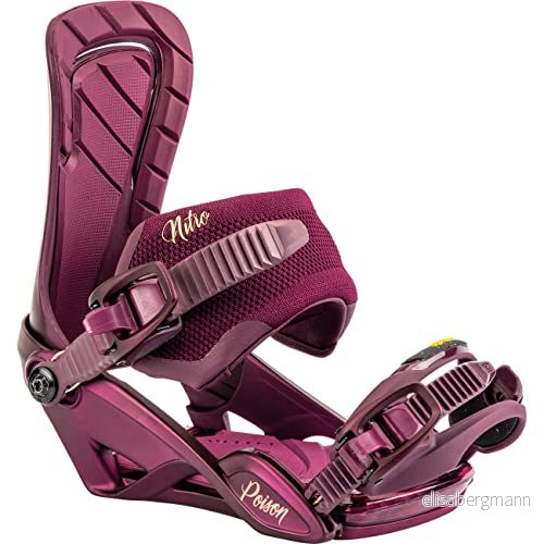Nitro Dam Poison '23 All Mountin Freeride bindning snowboardbindning, vinröd, S/M 7630221845871
