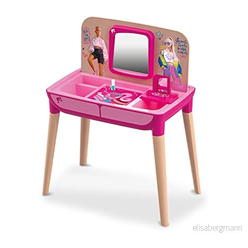 Mondo Toys Barbie Make Up Studio 40012, multifunktionsstudio/spelbord, innehåller 3 rouge, läppstift, 6 ögonskuggor, sminkapplikatorer, nagellack, 1 spegel 8001011400126
