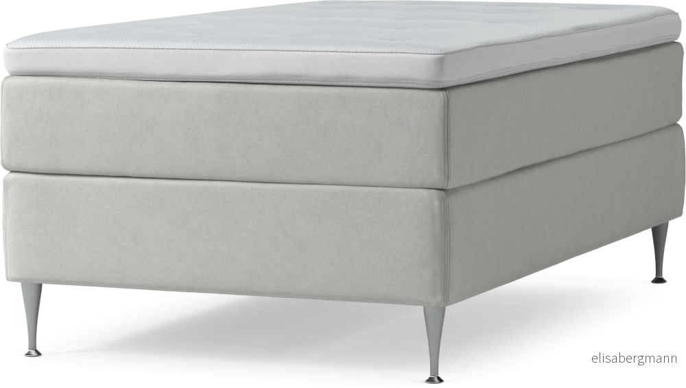 Delux Dream Kontinentalsäng, enkelsäng 120 cm med bäddmadrass och sängben AvteQ