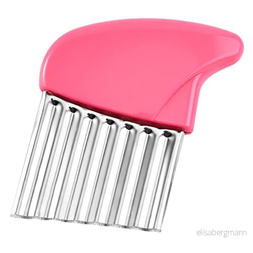 Lumeiy Vegetable Slicer rostfritt stål chip vågskärare (rosa) 799947972104