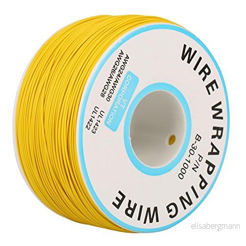 30AWG Wrapping Wire elektrisk tråd enkel koppar 200 meter (gul) 8903706605918