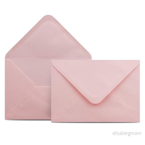 50 kuvert DIN C6 rosa 11,4 x 16,2 cm med 100 g/m² våtlimning, spetsig klaff utan fönster Colours 4 you 4251626314613
