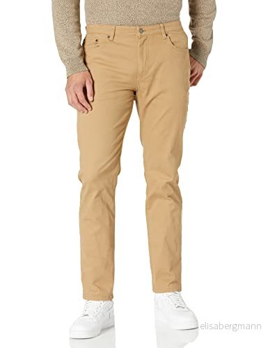 Amazon Essentials herr atletisk passform 5 ficka stretch twillbyxa (finns i stora och långa), mörk kaki brun, 36 B x 30 L 193548650254