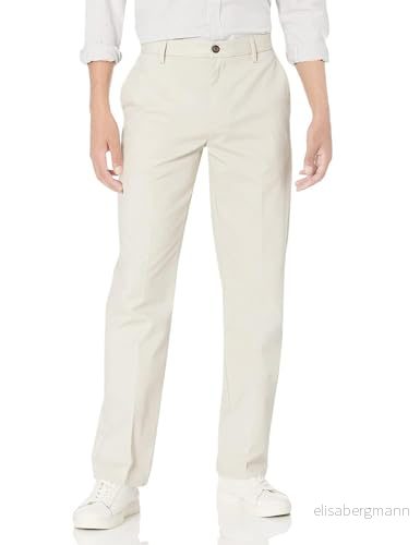 Amazon Essentials Classic Fit Wrinkle Resistant Flat Framsida Chino Pant Slip, beige (sten), W31/L28 (tillverkarens storlek: 31W x 28L) 191770048498