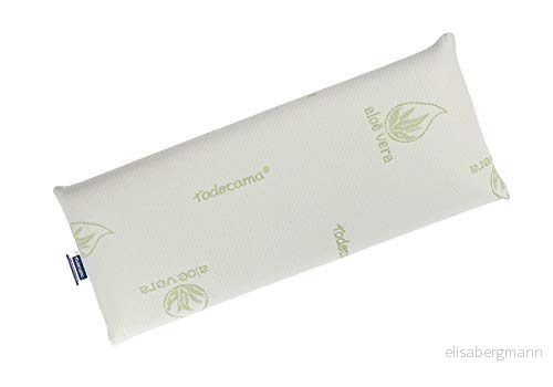 Todocama Minneskudde, kompakt kärna, dubbelt lock med dragkedja. Aloe Vera Plus tyg, värmejusterbar anpassningsförmåga till nacken. (90 cm) 8435439009553