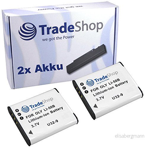 2 x kamera Li Ion batteri 1 000 mAh för Pentax Optio WG1 WG GPS RZ18 RZ 18 Olympus mju Tough 6000 8010 SP 810 UZ XZ SZ10 SZ 10 SZ20 20 SZ30MR Ricoh CX4 CX5 4250863203698