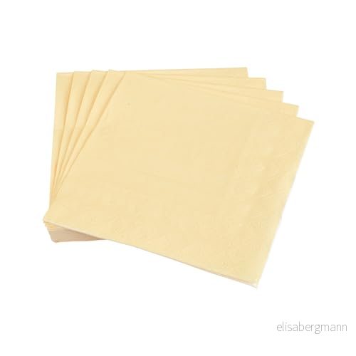 Homéa, Set med 20 pappersservetter 33 x cm vitamin kräm 3574380642534