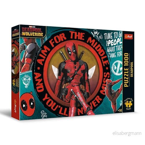 Trefl Premium Plus Quality Puzzle: Deadpool 1000 bitar, Pusselserie med favoritkaraktärer, Perfekt passande För vuxna och barn från 12 år 5900511108354