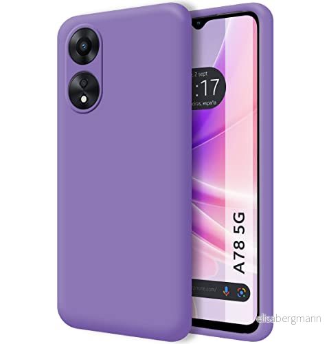 Tumundosmartphone Ultra mjukt flytande silikonfodral för OPPO A78 5G lila färg 8434844952119