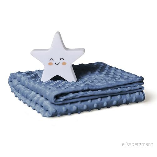 Interbaby Baby presentset: marinblå bubbla filt och lampa 8435440393917