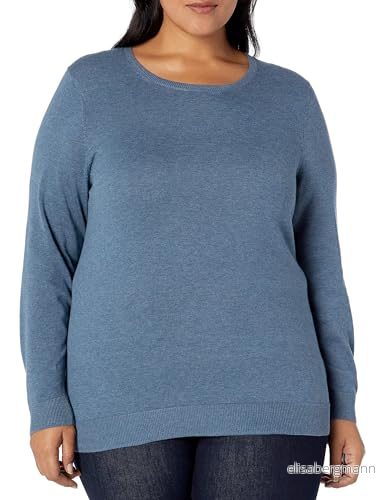 Amazon Essentials långärmad lätt tröja med rund hals (finns i plusstorlek), blå, X-Large 195111561868