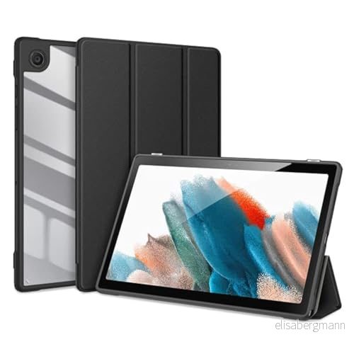 Fodral till Samsung Galaxy Tab S8 Plus 2022/S7 FE 2021/S7 2020 12,5 tum transparent stöttåligt bakskydd inbyggd pennhållare, automatisk sov/vakna svart 793876898559