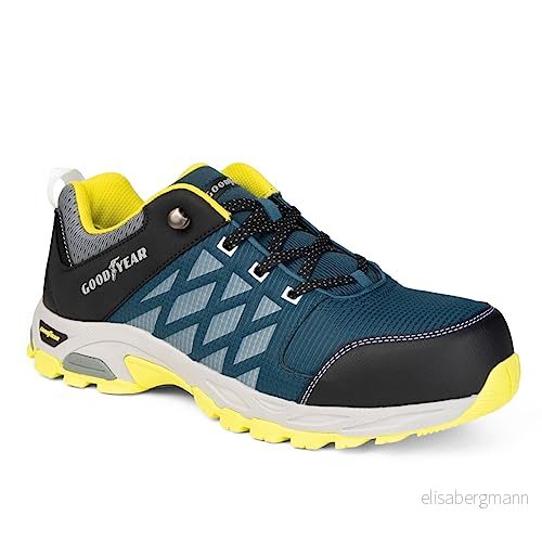 Goodyear Herr S1p SRA HRO metallfria arbetssäkerhetsskor, Bensin gul, 40.5 EU 5050217362953