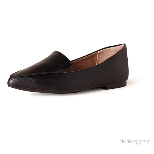 Amazon Essentials Loafer för kvinnor platt, Svart konstläder, 10 US 840809128501