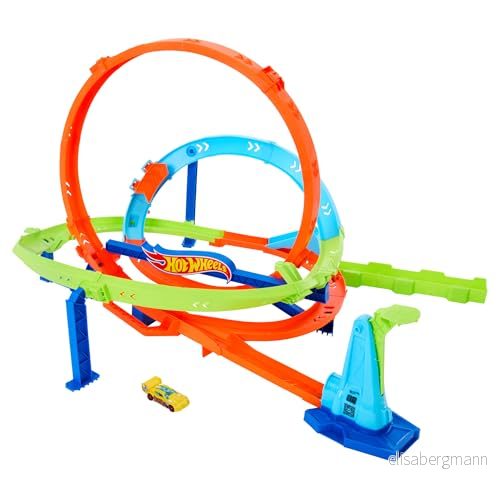 Hot Wheels Let’s Race Netflix banset med leksaksbil, Action Loop Cyclone Challenge banset, 2 sätt att leka och enkel förvaring, leksaksbil i skala 1:64, HXM94 194735234530
