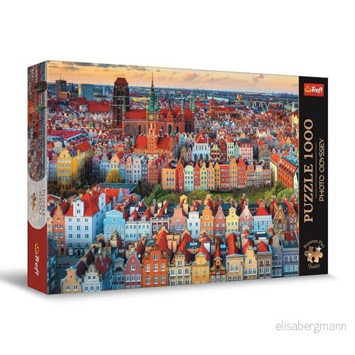 Trefl Premium Plus Quality Puzzle Photo Odyssey: Utsikt över Gdańsk, Polen 1000 bitar, Unik fotoserie, Perfekt passande för vuxna och barn från 12 år 5900511108569