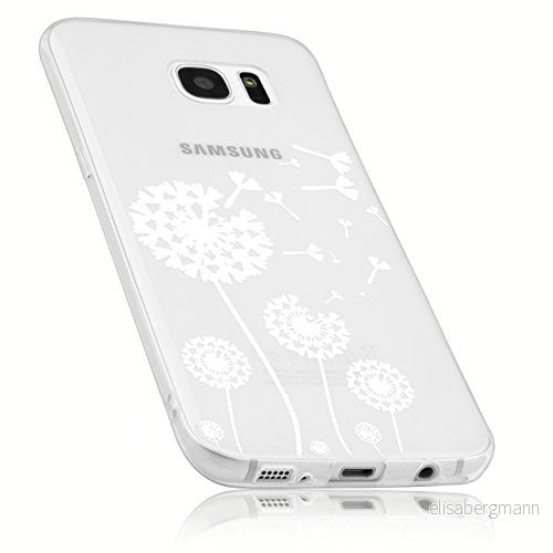 mumbi Fodral kompatibelt med Samsung Galaxy S7 Edge mobiltelefonfodral motiv maskros transparent 4251077252359