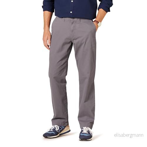 Amazon Essentials herr Classic Fit casual stretch chino byxa, mörkgrå, 34 B x L 191770591956